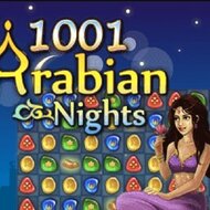 1001 арабская ночь, драгоценности, сокровища, три в ряд, головоломки, онлайн игра, на русском