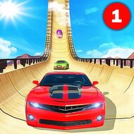 Автомобильные трюки на рампе