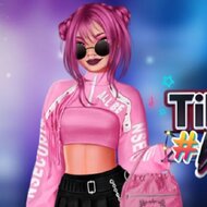 Дивы ТикТока: розовый и черный, мода, одевалка, макияж, онлайн игра