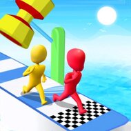 Фан Рейс 3Д, бегалка, стикмен, выживание, игра