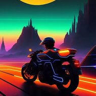 Гонки неоновые, онлайн игра, гонки, мотоциклы, аркада, 2д