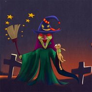 Хэллоуин: слайд пазлы