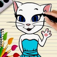 Кошка Анжела раскраски