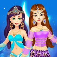 Одевалка арабских принцесс, одевалка, принцессы, для девочек, онлайн игра