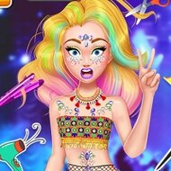 Прическа на музыкальный фестиваль