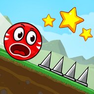 Приключения пушистика, шарики, красный шар, онлайн игра