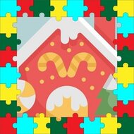 Рождественские пазлы для малышей