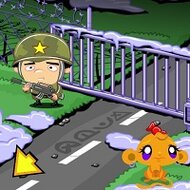 Счастливая обезьянка в армии