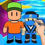Стамбл Гайс раскраски, раскраски для мальчиков, Stumble Guys, раскраски, онлайн игра