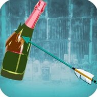 Стрельба из лука по бутылкам