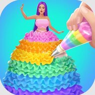 Торт платье, украшать еду, торты, выполнять задания, онлайн игра